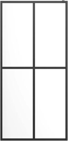 Modern Walk-in Shower Screen with Clear Tempered Glass and Heavy-Duty Aluminum Frame, 0.2" Thick Safety Glass for Industrial Aesthetic Bathroom Partition in Kuwait