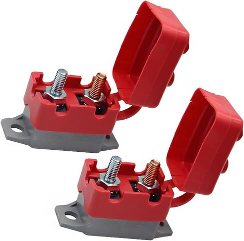 قطعتان من قاطع دائرة إعادة ضبط السيارة DC 12V-24V، شواحن بطاريات المركبات 30 أمبير مع مسمار غطاء، ملحقات قاطع إعادة ضبط حامي التيار الزائد للسيارات، ملاءمة عالمية in Kuwait