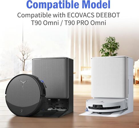 Replacement parts for ECOVACS DEEBOT T90 Omni / T90 PRO Omni vacuum cleaners Accessories: 1 Main Brush, 1 Mop Roller Brush, 4 HEPA Filters, 6 Dust Bags, 4 Side Brushes, 1 Cleaning Brush, 1 Screwdriver in Kuwait