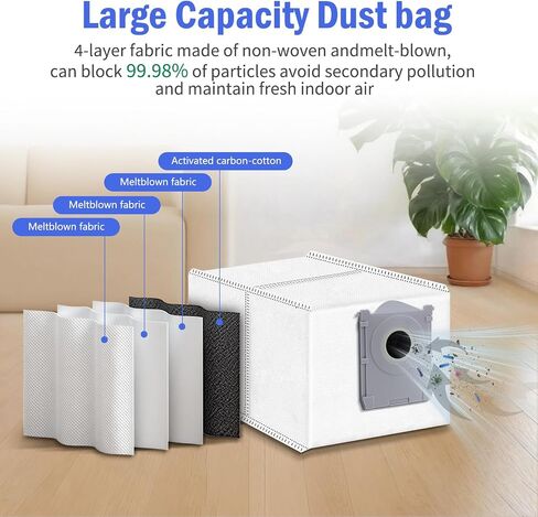 Replacement parts for ECOVACS DEEBOT T90 Omni / T90 PRO Omni vacuum cleaners Accessories: 1 Main Brush, 1 Mop Roller Brush, 4 HEPA Filters, 6 Dust Bags, 4 Side Brushes, 1 Cleaning Brush, 1 Screwdriver in Kuwait