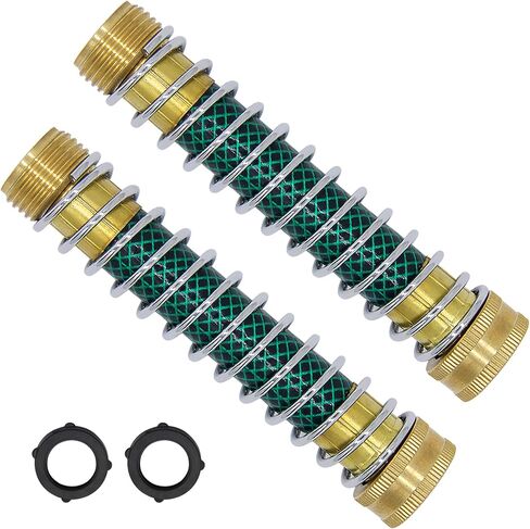 Lifynste Garden Hose Extension Adapter, Hose Kink Protector with Coil Spring, 4 Pack in Kuwait