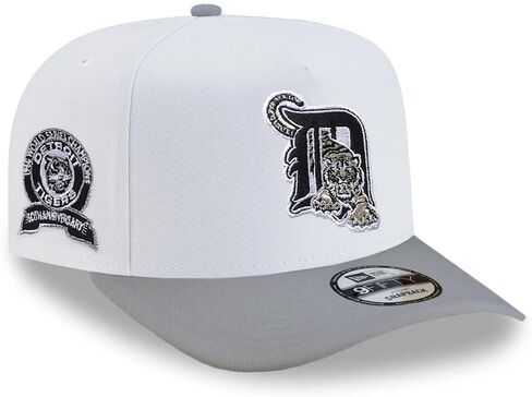 New Era Detroit Tigers 9FIFTY A-Frame Cooperstown 1968 World Series 40th Anniversary Snapback Cap, Adjustable Hat White Grey in Kuwait