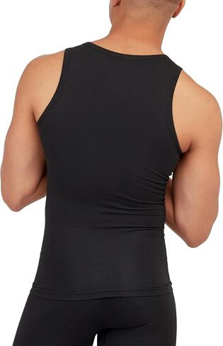 SPANX Men’s Sculpt Cotton Spandex Tank - Men’s Base Layer Tank - Flattering Daily Support - Breathable & Moisture-Wicking - Classic Black - XX-Large - 2-Pack in Kuwait