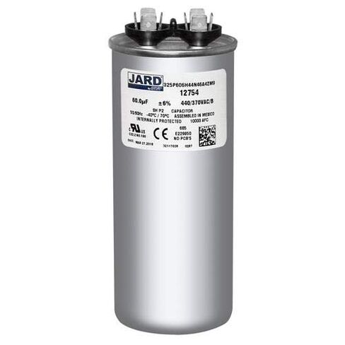 60 uF x 370 or 440 VAC - Jard # 12754 Round Dual Run Capacitor, Sold Each in Kuwait