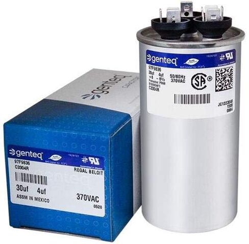 GE Genteq Dual Run Capacitor Round 30/4 uf MFD 370 Volt VAC Z97F9836 97F9836 in Kuwait
