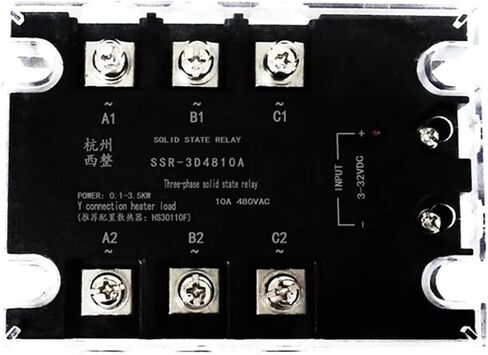 Three-Phase Solid State Relay 10A 15A 20A 30A 40A 50A 60A 80A 90A 100A 120A(SSR-3D48150A) in Kuwait