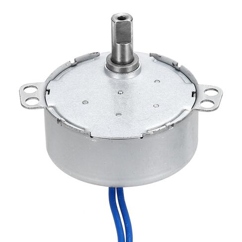 MECCANIXITY Synchronous Motor, AC100-127V 50/60Hz 5-6 RPM CW/CCW 4W Flush Shaft Low Speed Slow Rotating Turnable Motor for Electric Fan, Heater, Art Projects in Kuwait
