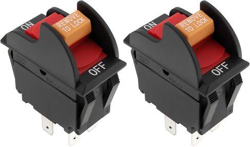 ECSiNG 2 قطعة SW7A منشار طاولة مفتاح تشغيل وإيقاف 12A/20A 250V متوافق مع Delta 489105-00 متوافق مع Ryobi in Kuwait