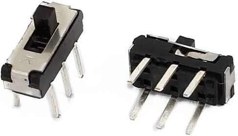 Uxcell 20 قطعة 2 موضع DPDT 2P2T 6 Pin PCB لوحة مفتاح منزلق عمودي صغير in Kuwait