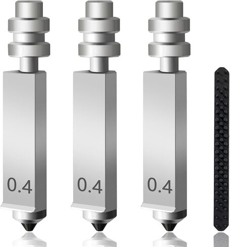 3PK Nozzle for Kobra X/Kobra 4 0.4MM Integrated Hardened Nozzles | Quick Swap Detachable Hotend High Speed High Flow Print Head with 1PC Nozzle Brush Compatible with Anycubic KX/K4 Accessories in Kuwait