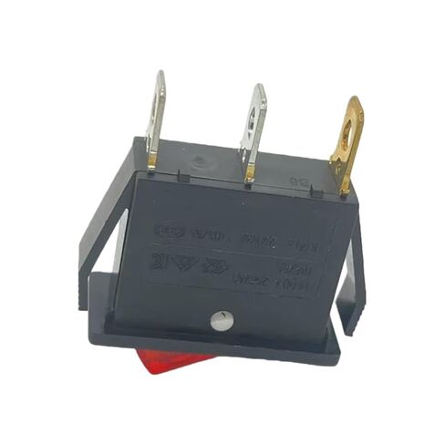 2PCS 3-pin 2-Position RS606 Rocker Switch Compatible with LECI with Red Light Normally Open 16A 250VAC in Kuwait