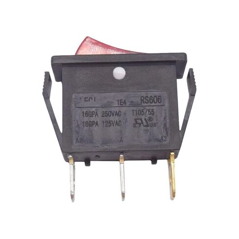 2PCS 3-pin 2-Position RS606 Rocker Switch Compatible with LECI with Red Light Normally Open 16A 250VAC in Kuwait