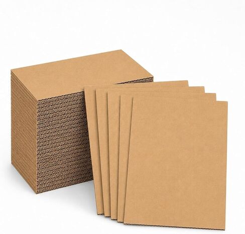 120 Pack Corrugated Cardboard Sheets 8.5 x 11 Inch, Kraft Cardboard Sheets for Crafts, DIY Projects, Art Supplies, Packaging Inserts and Printing in Kuwait