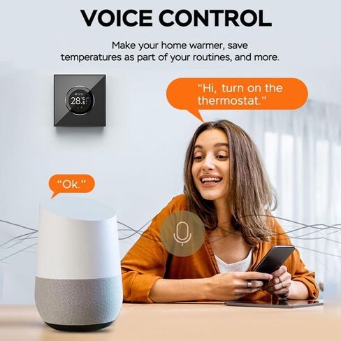 وحدة تحكم في درجة الحرارة الذكية بتقنية WiFi، زر قابل للبرمجة أسبوعيًا/تطبيق جوال/صوت متوافق مع تطبيق Tuya - لغلاية المياه/الغاز 3A in Kuwait