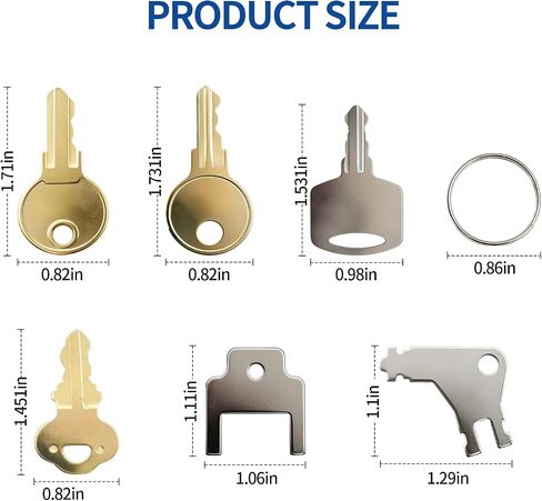 6 Pack Universal Paper Towel Dispenser Key Set, Replacement Keys Compatible with SCA 1100, Bradley 2055, Bobrick Cat 74, Kimberly-Clark 770301, Georgia Pacific, and E114 Dispensers in Kuwait