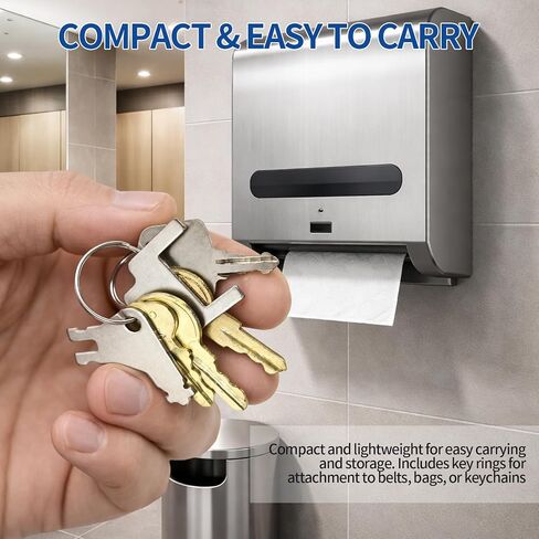 6 Pack Universal Paper Towel Dispenser Key Set, Replacement Keys Compatible with SCA 1100, Bradley 2055, Bobrick Cat 74, Kimberly-Clark 770301, Georgia Pacific, and E114 Dispensers in Kuwait