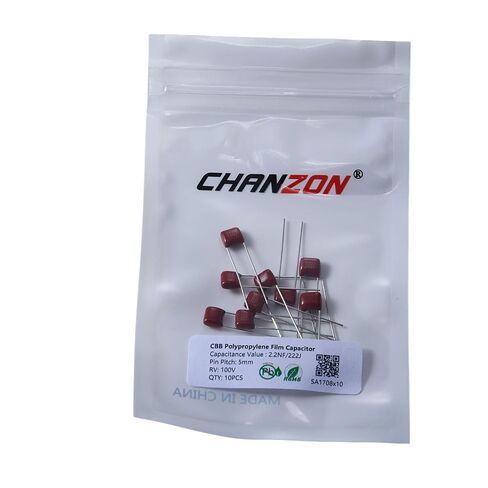 CHANZON 33nF CBB Film Capacitor 10pcs ±5% 100V Radial Lead 5mm Pitch – Rare Capacitance for High-Frequency Inverters, Power Supplies & DIY Electronics in Kuwait