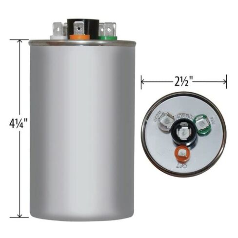 45/10 فائق التوهج MFD 370 440 VAC مكثف تشغيل مزدوج JustCapacitors بديل متوافق لـ AmRad USA2234 P/N RA2000/37-44(456+106) in Kuwait