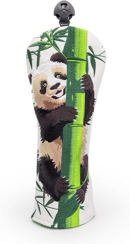 Golf Club Covers, Panda Style Golf Head Covers Funny for Drivers, Fairway Woods, Hybrids, Mallet and Blade Putter Golf Headcovers with Advanced Embroidery Soft Lined PU Leather for Most Brand in Kuwait