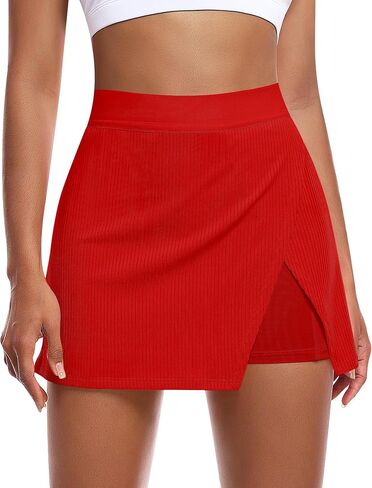 JoyGirl Tennis Skirt for Women with Shorts Golf Skort Split Hem High Waisted Workout Mini Athletic Skorts with Pockets in Saudi Arabia