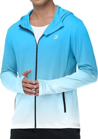 Roadbox Men’s UPF 50+ Sun Hoodie, Full Zip Long Sleeve Lightweight Jacket, UV Protection Shirt for Outdoor Fishing Hiking in Kuwait