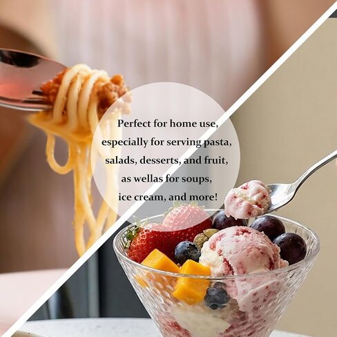 Ninsula Spork 6 Pack, Food Grade Sporks Stainless Steel 6 Inch Long 2 In 1 Spoon and Fork, Metal Spork for Dessert, Ice Cream, Salad, Soup, Noodle, Fruit (Silver) in Kuwait