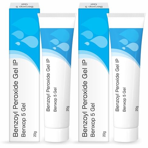 SALVE Benxop 5% Benzoyl Peroxide Gel (0.70 oz / 20g) (2 Pack) - Topical Skincare Gel for Oil-Prone and Congested Skin in Kuwait