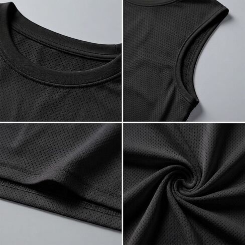 Mens Tank Tops 3 Pack Sleeveless Athletic Shirts Quick Dry Running Undershirts Workout Gym Muscle Shirts in Kuwait