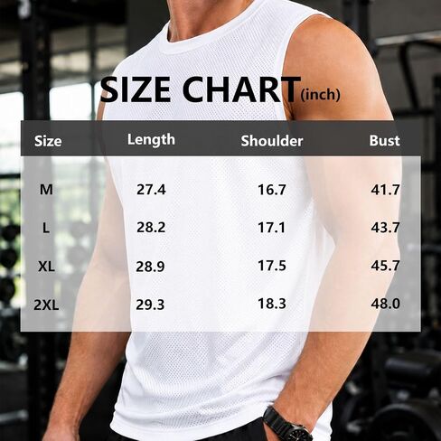 Mens Tank Tops 3 Pack Sleeveless Athletic Shirts Quick Dry Running Undershirts Workout Gym Muscle Shirts in Kuwait