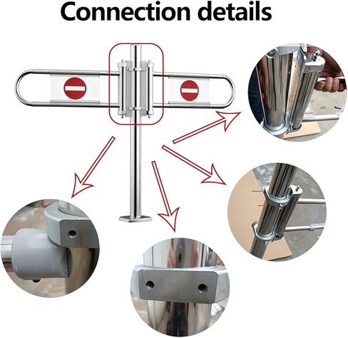 Safety Gate - Manual Swing Auto-Close Feature for Warehouse Supermarket Entrances - Self-Closing Pedestrian Guardrail in Kuwait