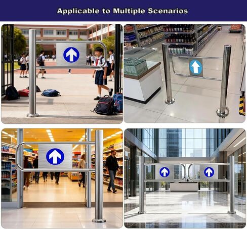 Automatic Rebound One-Way Entrance Swing Gate, Zero Power Safety Door for Commercial Spaces in Kuwait