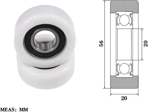 محمل مطلي بالبلاستيك POM BS600456-20 بكرة نايلون عالية المقاومة للاهتراء in Kuwait