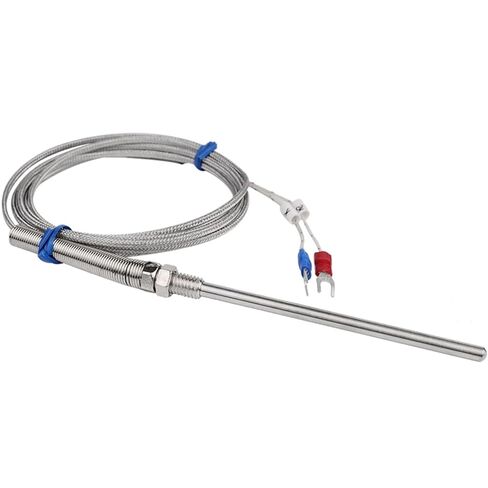 20cm Stainless Steel Probe Tube Temperature Sensor Thermocouple K Type with Wire Cable for Temperature Controller Regulator | Cable length 3m in Saudi Arabia