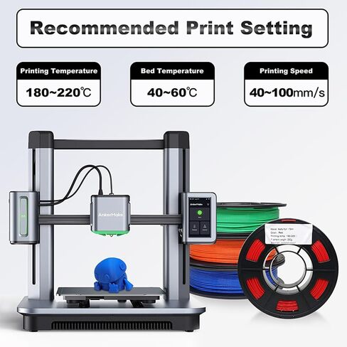حزمة خيوط YOUSU PLA Plus 1.75 مم 4 × 250 جم، 4 عبوات 1 كجم PLA+ عينة من خيوط الطابعة ثلاثية الأبعاد، طباعة ثلاثية الأبعاد دقة متعددة الأبعاد +/- 0.02 مم (2.2 رطل)، أحمر/برتقالي/أزرق/أخضر in Kuwait