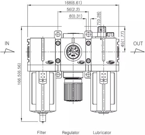 منظم الفلتر والمشحم ثلاثة في واحد PC3-03G in Kuwait
