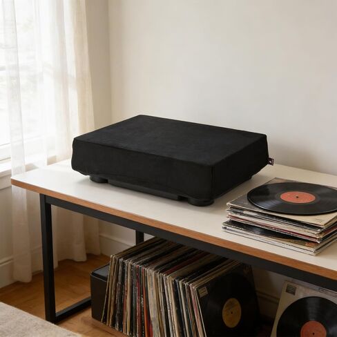 غطاء غبار متوافق مع Audio Technica AT-LP70X وAT-LP70XBT، غطاء صوف قابل للتمدد من الألياف اللدنة الناعمة مع شريط مطاطي in Kuwait