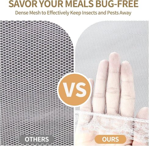 NEPAK 6 Large and Tall Food Covers, 17"x17" Food Tents Food Covers for Outdoors,Pop-up Mesh Food Covers Nets for Outside,Screen Tents,Parties Picnics, BBQ,Reusable and Collapsible in Kuwait