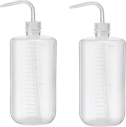 UPSTORE 2 Pcs 1000ml 34oz Plastic Wash Bottle for Tattoo Supplies Lab Industry Tattoo Squeeze Bottle with Narrow Mouth Garden Watering Tool in Kuwait
