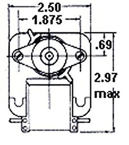 Fasco C-Frame Heater Fan Motor .64 amps 3000RPM 115 Volts # K115 (CCW rotation) in Kuwait