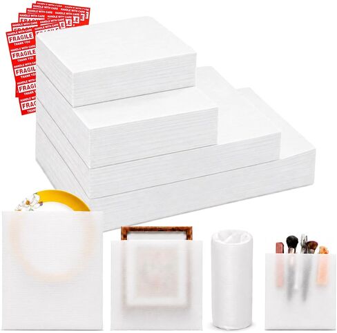 260 Pcs Dish Packing Supplies for Moving, 200 Foam Packing Pouches in 4 Sizes: 7.8 x 7.8, 7.8 x 12, 12 x 12, and 12 x 16 inches with 60 Fragile Labels in Kuwait