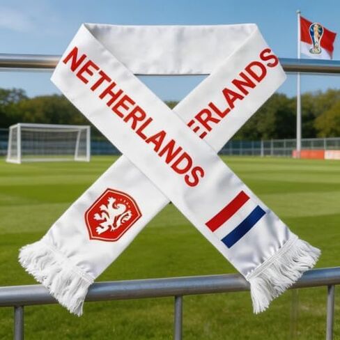 2026 World Cup the Netherlands Soccer Fan Scarf, Double Sided Scarf for Sport Fans in Kuwait