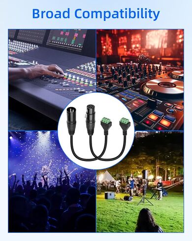 كابل ذكر XLR إلى كابل محول طرفي بدون لحام 3Pin، كابل محول طرفي XLR أنثى إلى 3Pin مع مفك براغي لمكبرات الصوت، معدات الصوت، الجيتارات، KTV، الاستوديوهات (زوج واحد) in Kuwait