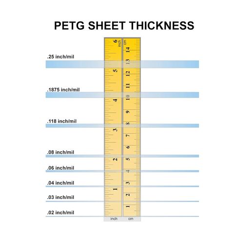 صفائح بلاستيكية شبكية شفافة من PETG مقاس 24 × 48 بوصة - سُمك 30 مل (0.030 بوصة/0.76 مم) للأعمال اليدوية ومشروعات العرض والحرف اليدوية in Kuwait