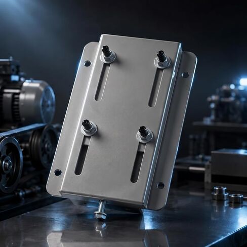 Moxweyeni Electric Motor Base Mount Plate Adjustable Slide Plate Compatible with 56 Frame 56 C 56 T Motors Solid Steel Construction with Belt Tension Adjustment for Compressors Fans Pumps in Saudi Arabia