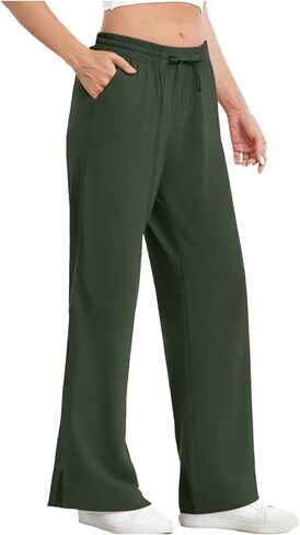 Womens Sun Protection Pants Summer UPF 50+ Pants Stretch Quick Dry Athletic Hiking Pant Travel Pant Wide Leg Trouser in Kuwait