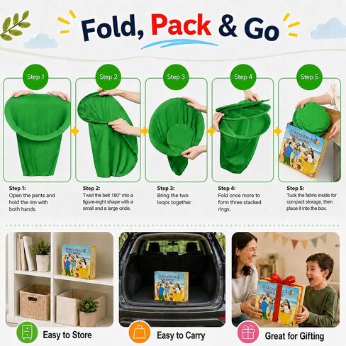 Granny Pants Yard Game Set, Outdoor Party & Lawn Game Kit with 2 Oversized Pants, 10 Colorful Bouncing Balls & 1 Pump – Fun Icebreaker Game for Family, Friends & Holiday Gatherings in Kuwait