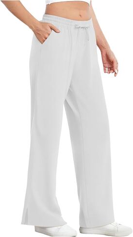 Womens Sun Protection Pants Summer UPF 50+ Pants Stretch Quick Dry Athletic Hiking Pant Travel Pant Wide Leg Trouser in Kuwait