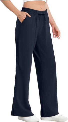 Womens Sun Protection Pants Summer UPF 50+ Pants Stretch Quick Dry Athletic Hiking Pant Travel Pant Wide Leg Trouser in Kuwait