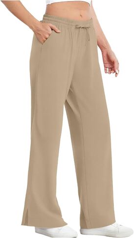 Womens Sun Protection Pants Summer UPF 50+ Pants Stretch Quick Dry Athletic Hiking Pant Travel Pant Wide Leg Trouser in Kuwait