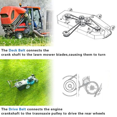 حزام محرك 954-0461 لجرارات العشب Cub Cadet LT1045، LT1050، MTD، استبدل حزام محرك Cub Cadet 754-0461 754-04165، 954-04165 (حزام على شكل V 1/2 بوصة × 78 بوصة، سلك كيفلار) in Kuwait